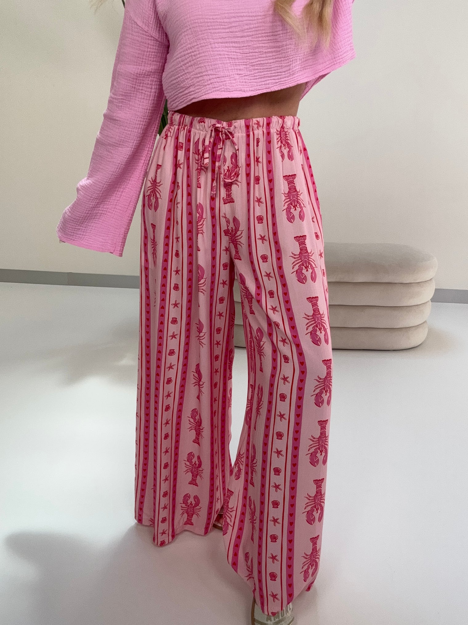 Sommer Hose LOBSTER LOVER rosa