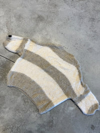 Strickpullover mit Patch creme/beige