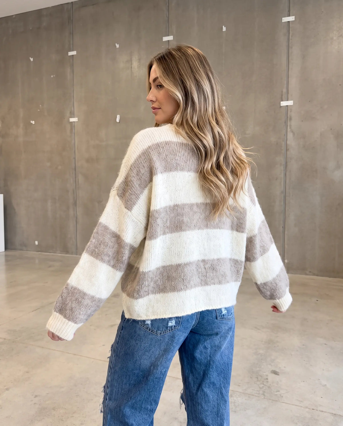 Kuschelweicher Strickpullover mit Alpakaanteil beige/creme