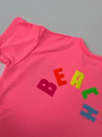 Sweatshirt kurzarm BEACH hotpink