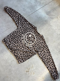 Oversize Sweater taupe Leo ITS ALL GOOD creme mit Rückenprint