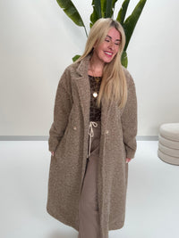 Oversize Mantel TRUST TAUPE mit seitlichen Taschen