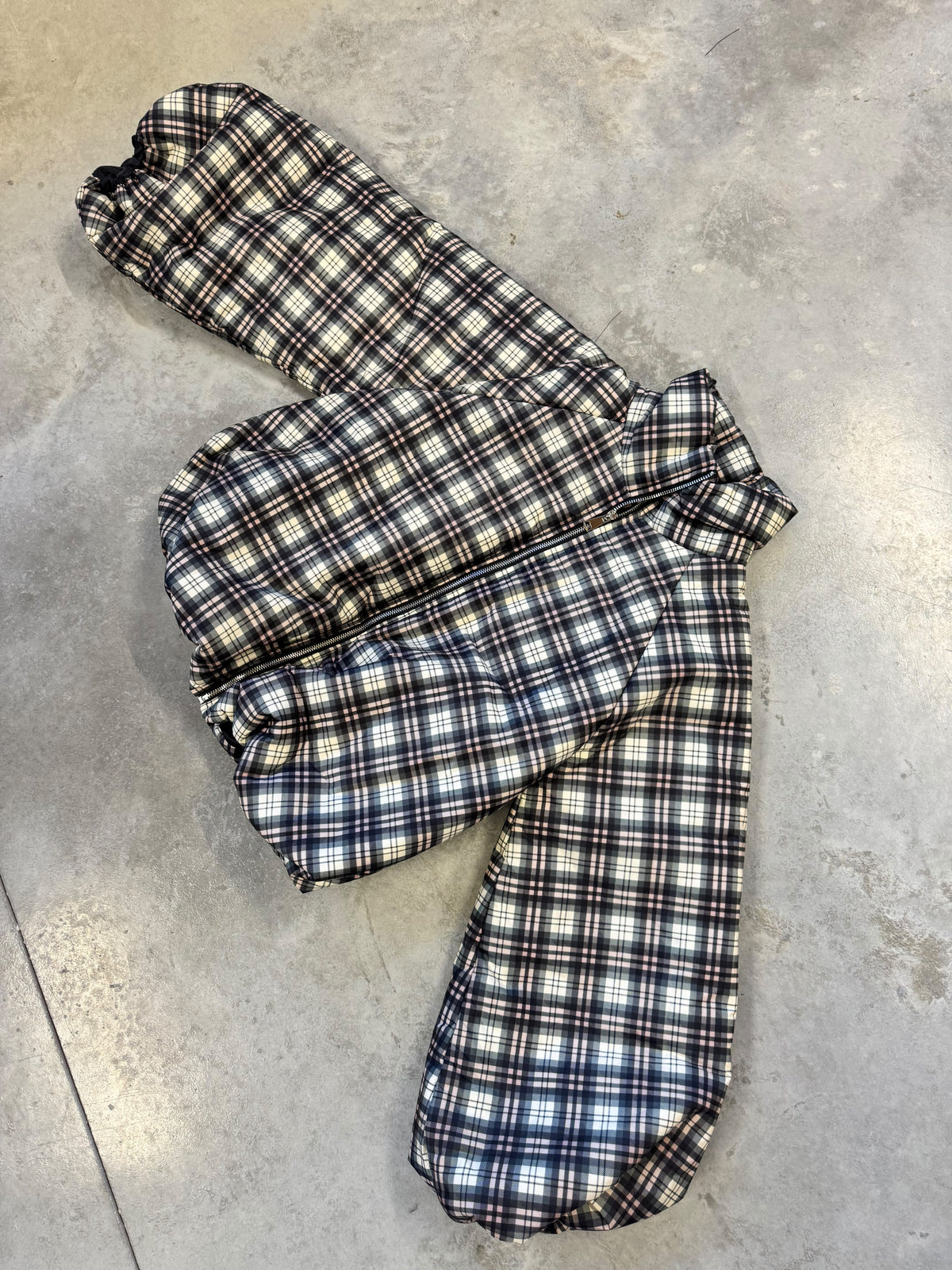 Jacke PUFFY POWER mit Reißverschluss kariert