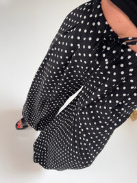 Ballon Hose POLKA DOTS LOVE schwarz/weiß