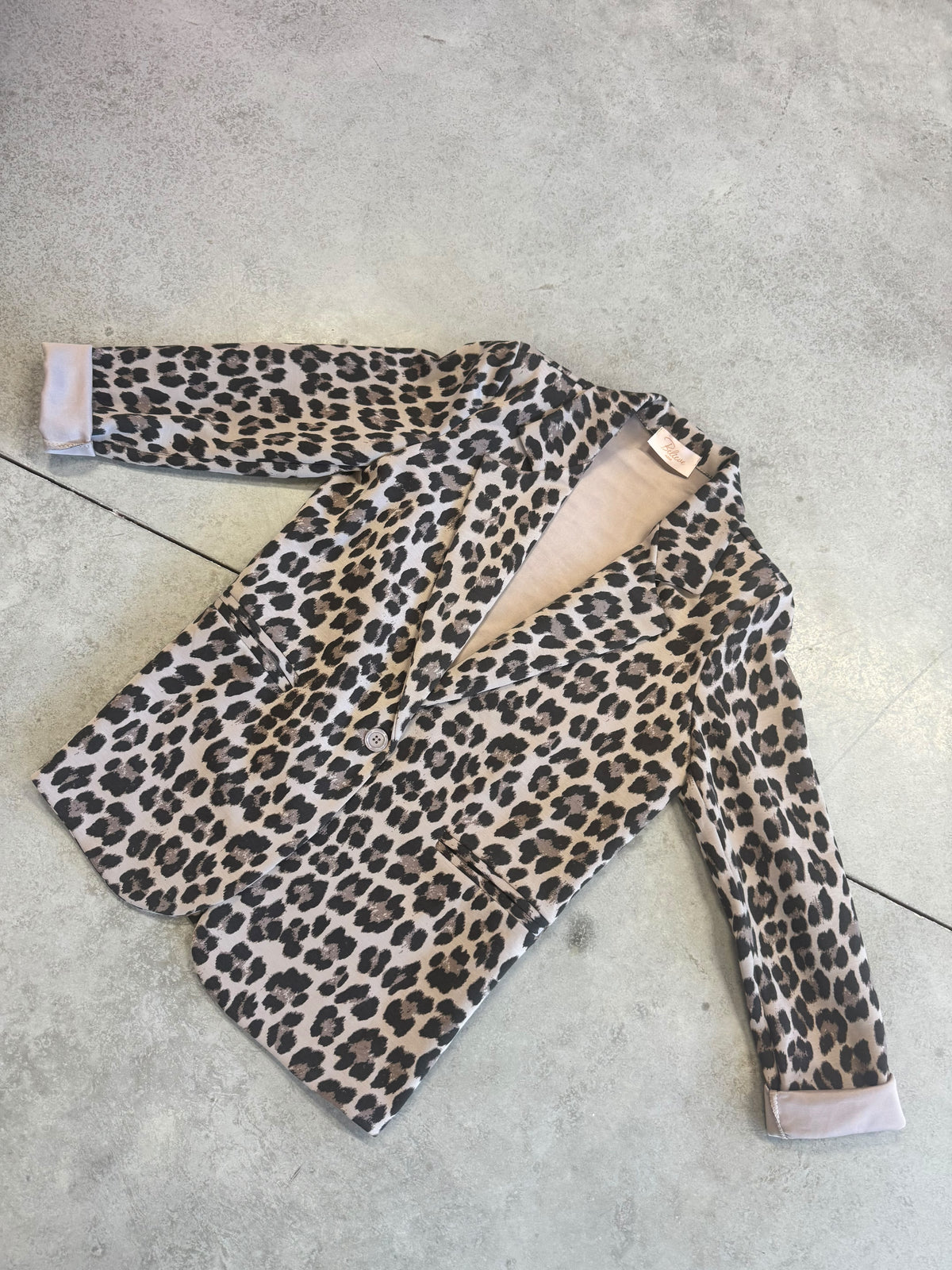 Stretch Butterstoff Blazer LOOK TO THE SKY LEO taupe/schwarz