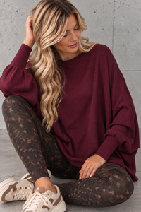 Fledermauspullover Feinstrick burgundy