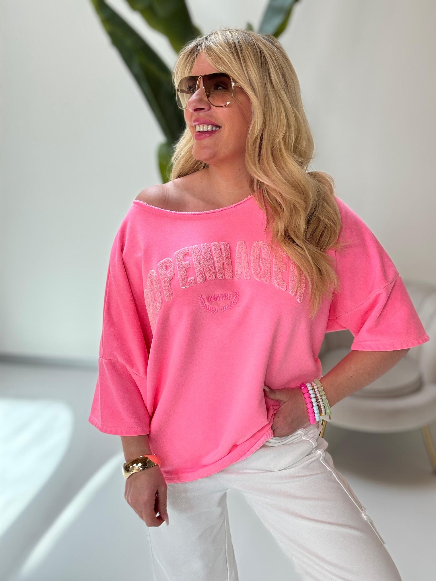 Kurz Arm Sweater pink COPENHAGEN GIRL