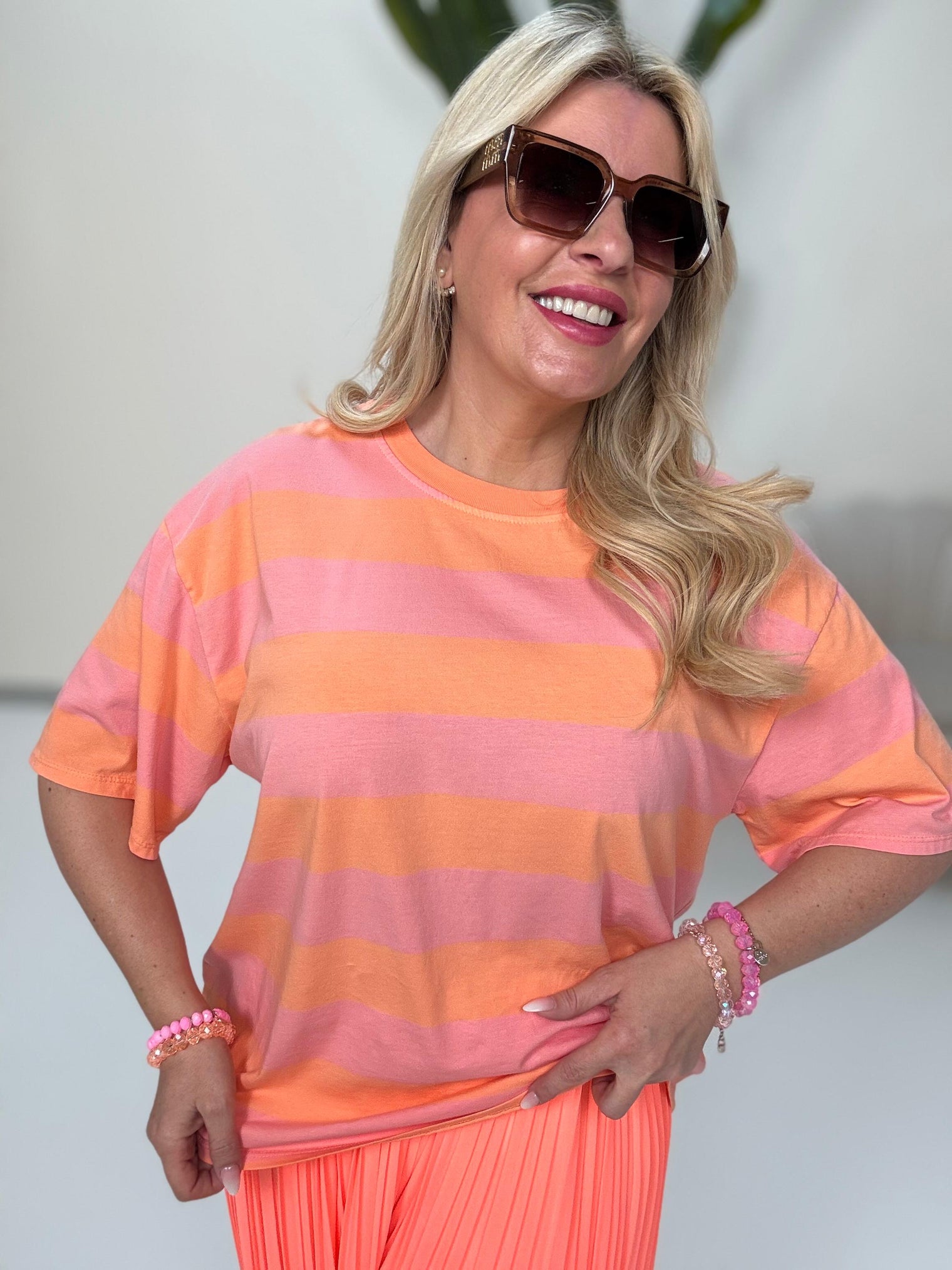 Sweatshirt kurzarm rosa/peach LOVE YOU TO THE MOON