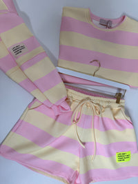 Butterstoff Sweater PERFECT OUTFIT rosa/gelb