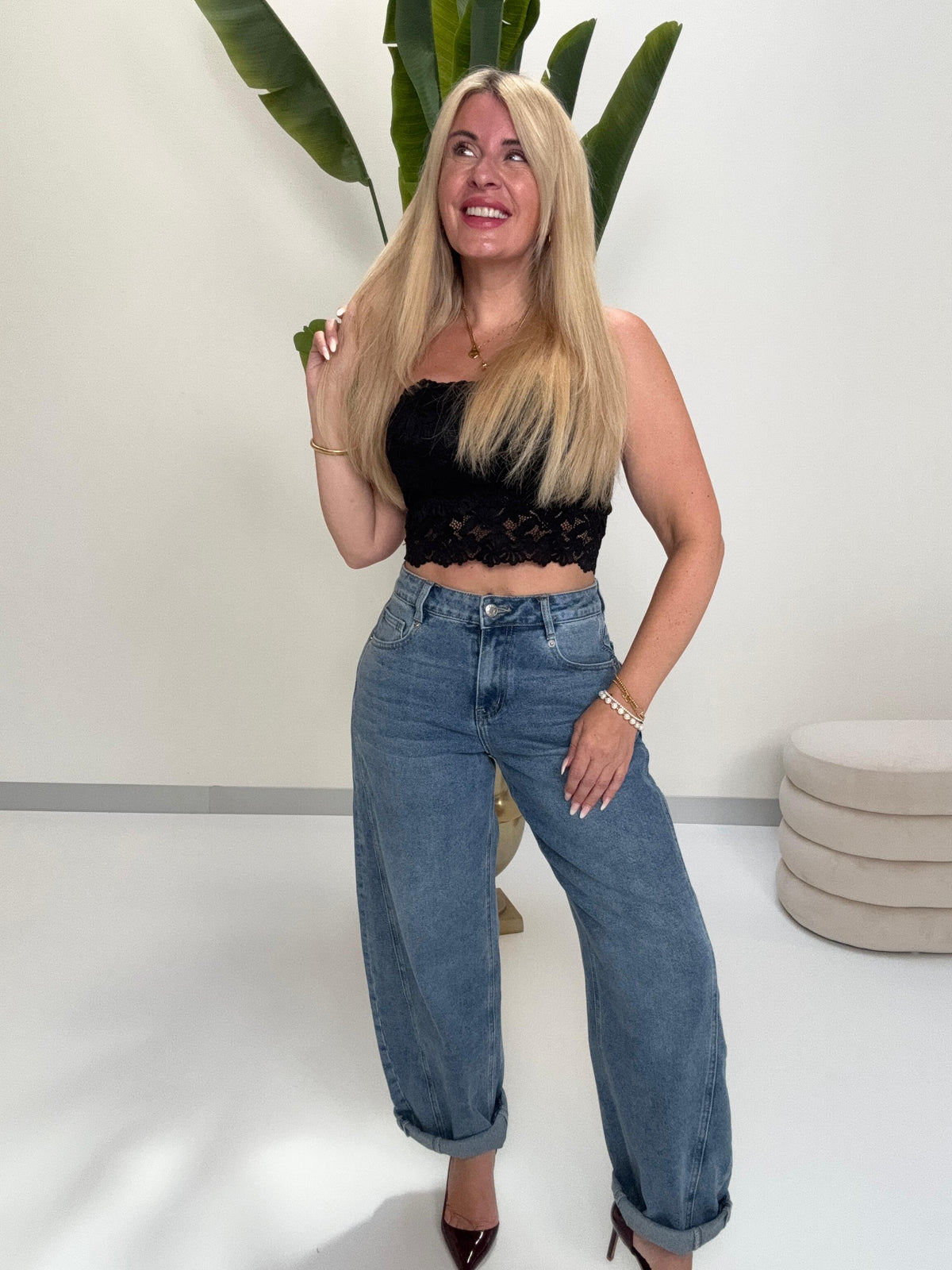 Stretch Barrel Jeans WOW mit seitlichen Details