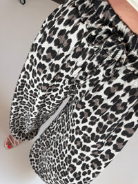 Musselin Ballon Hose beige LEO POWER schwarz/taupe