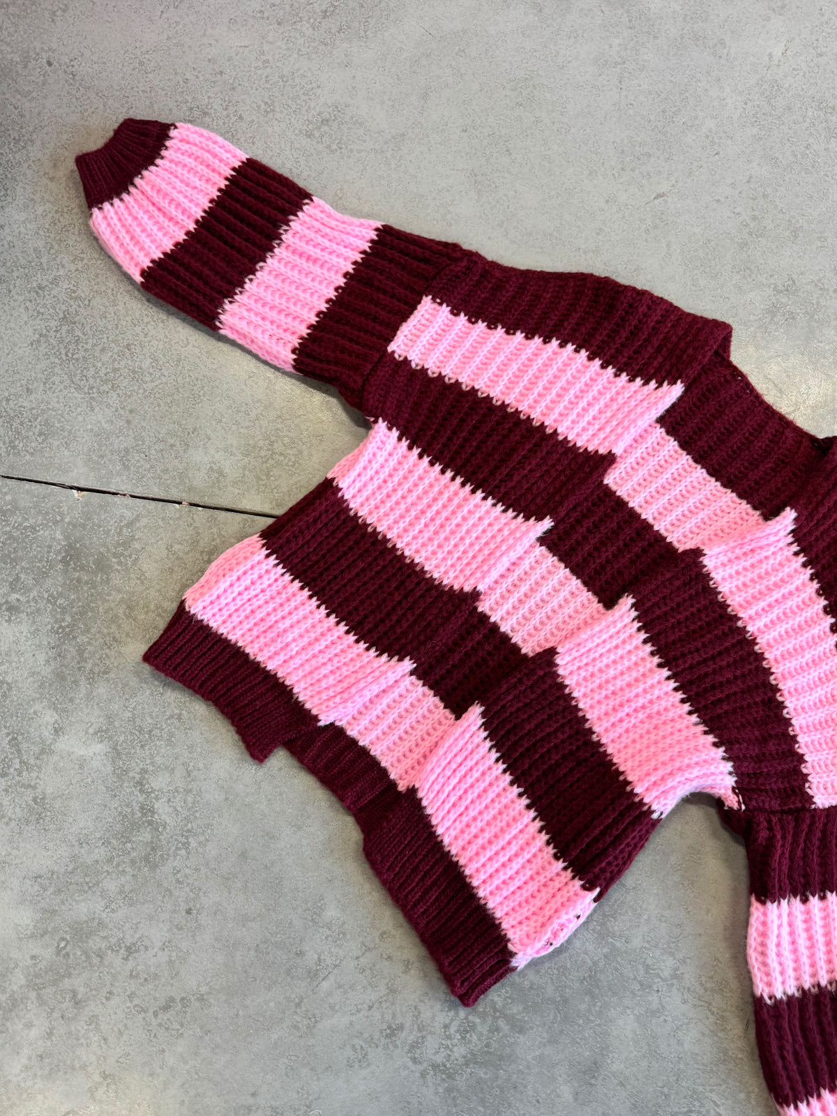 Strickjacke ONLY COZY VIBES burgundy/rosa