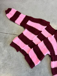 Strickjacke ONLY COZY VIBES burgundy/rosa