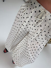 Ballon Hose POLKA DOTS LOVE weiß/schwarz