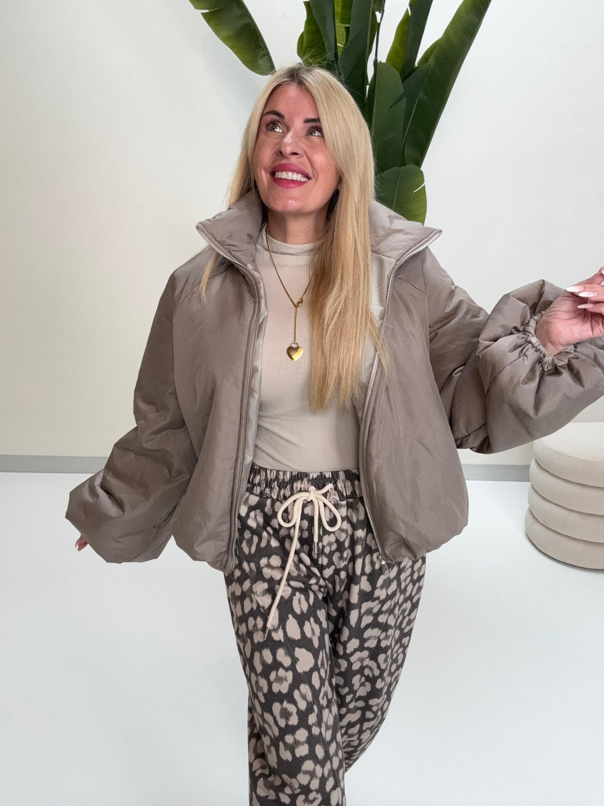 Jacke PUFFY POWER mit Reißverschluss storm grey
