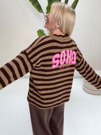 Strickjacke SOHO hellbraun/braun