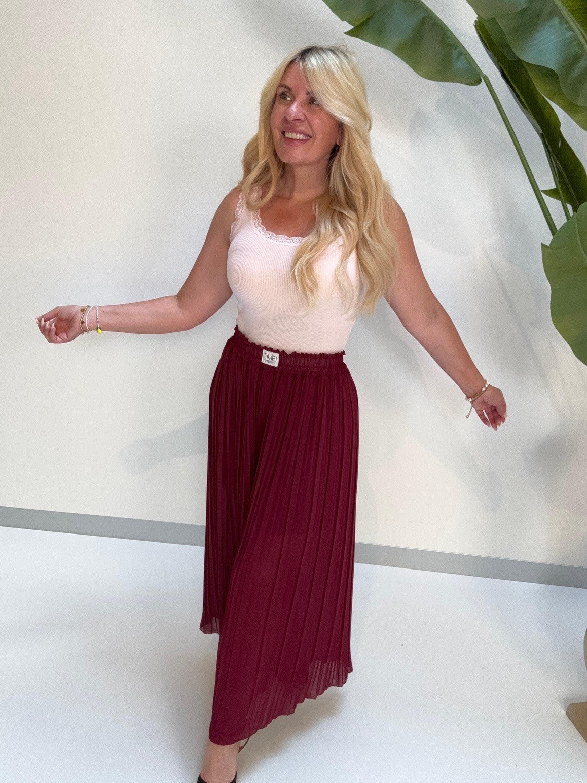 Basic Top mit Spitze EVERYDAY`rosa