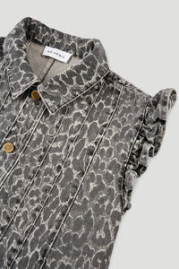 OH APRIL Uva Denim Vest leo grey