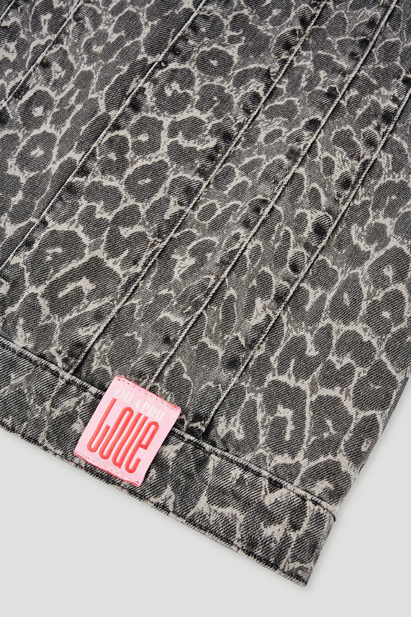 OH APRIL Uva Denim Vest leo grey