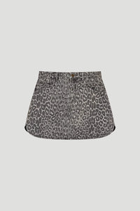 OH APRIL Milo denim skirt leo grey