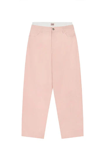 KARO KAUER DENIM BOXER PANTS ROSE