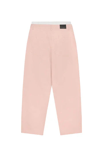 KARO KAUER DENIM BOXER PANTS ROSE