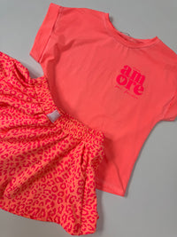 Statement Shirt AMORE peach mit Rückenprint