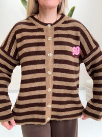 Strickjacke SOHO hellbraun/braun