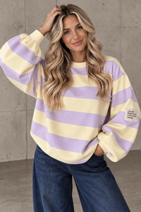 Butterstoff Sweater PERFECT OUTFIT flieder/gelb