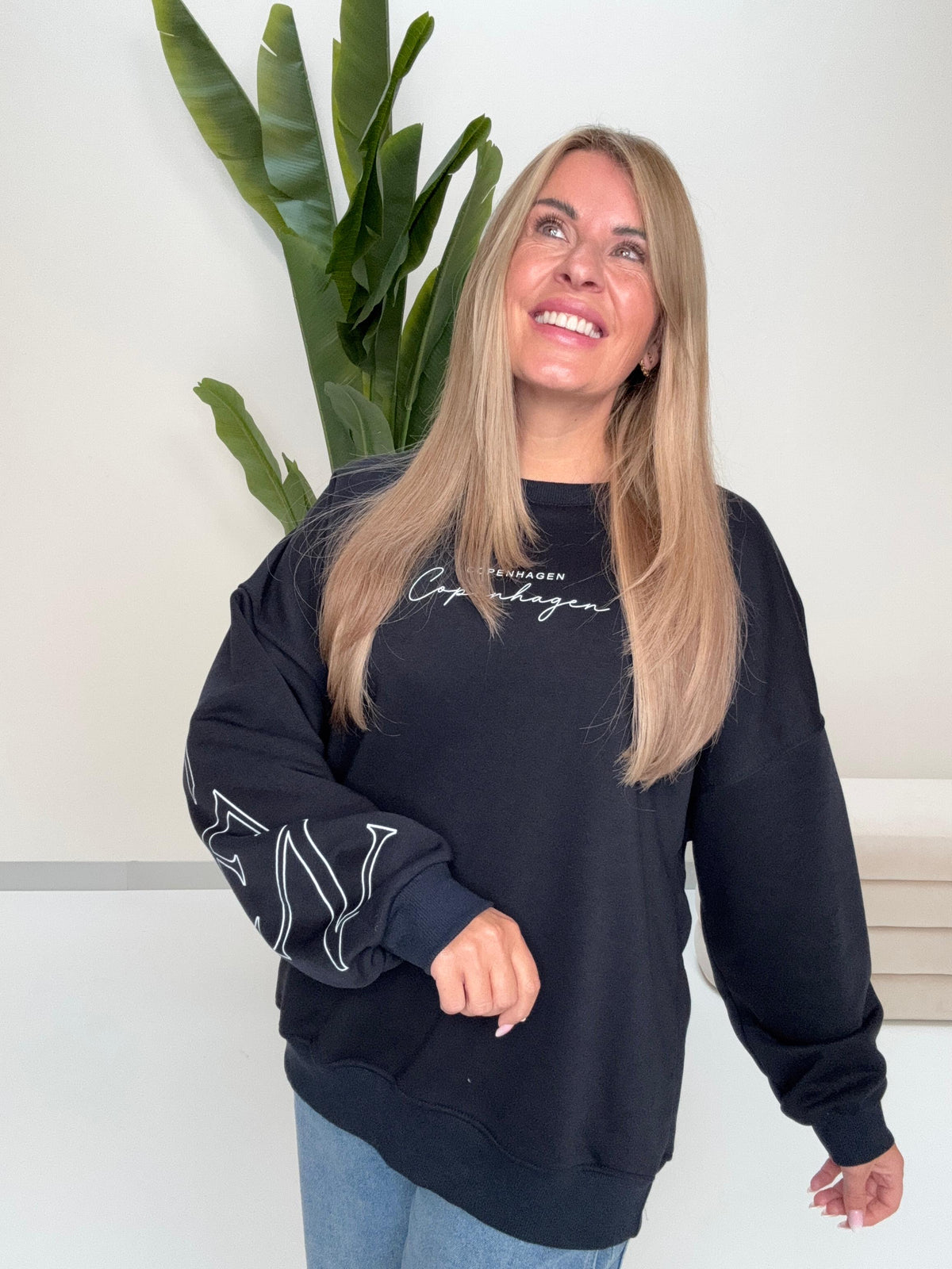 Sweater mit Rückenprint COPENHAGEN dark navy