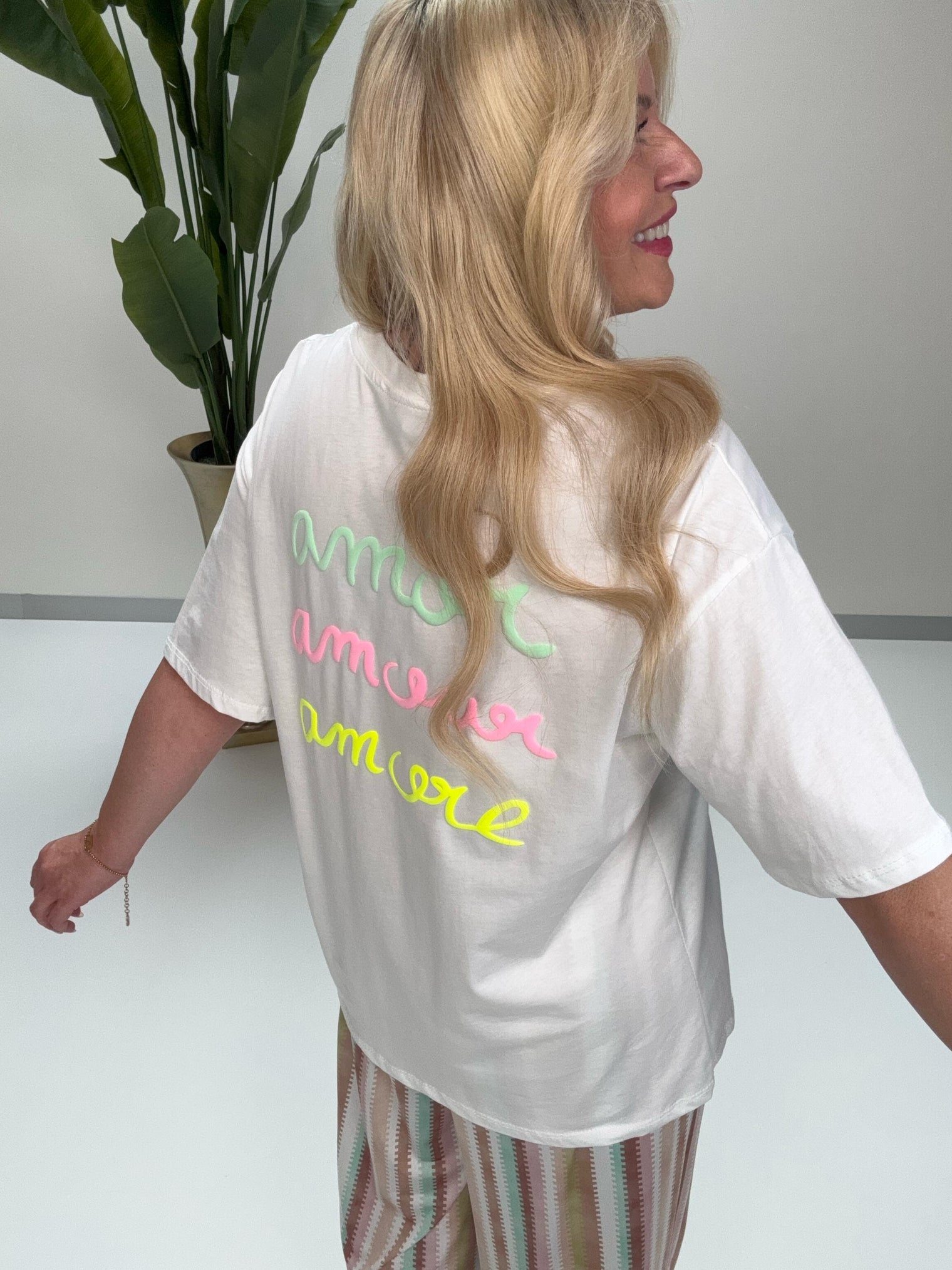 Statement Shirt weiß AMORE AMORE AMORE multi