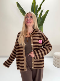 Strickjacke SOHO hellbraun/braun