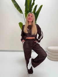 Butterstoff Sweater LEO LOUNGE braun/schwarz