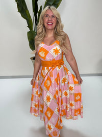 Leder Binde Gürtel ELEGANT ACCESSOIRE orange