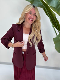 Stretch Butterstoff Blazer LOOK TO THE SKY burgundy