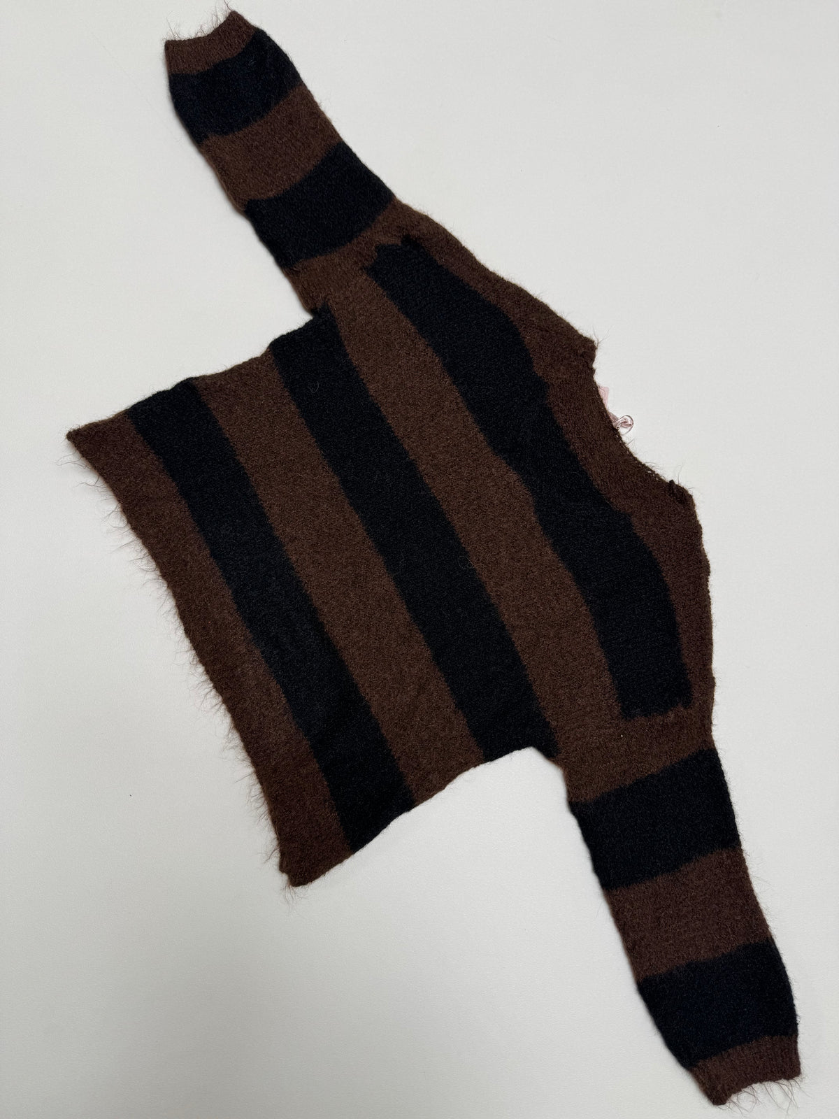 Kuschelweicher Strickpullover mit Alpakaanteil schwarz/braun