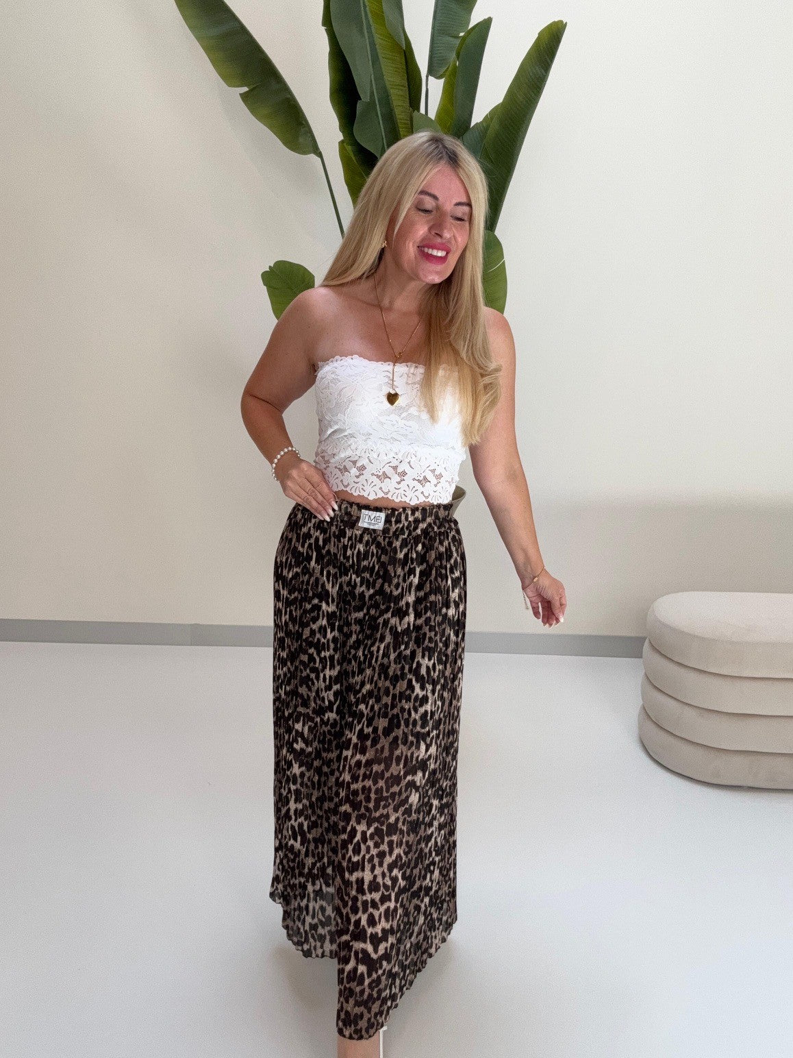 Signature Plisseehose mit Patch LEO braun/schwarz