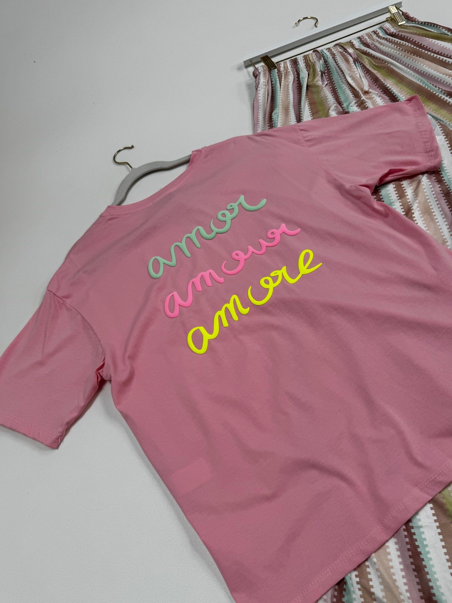 Statement Shirt rosa AMORE AMORE AMORE multi