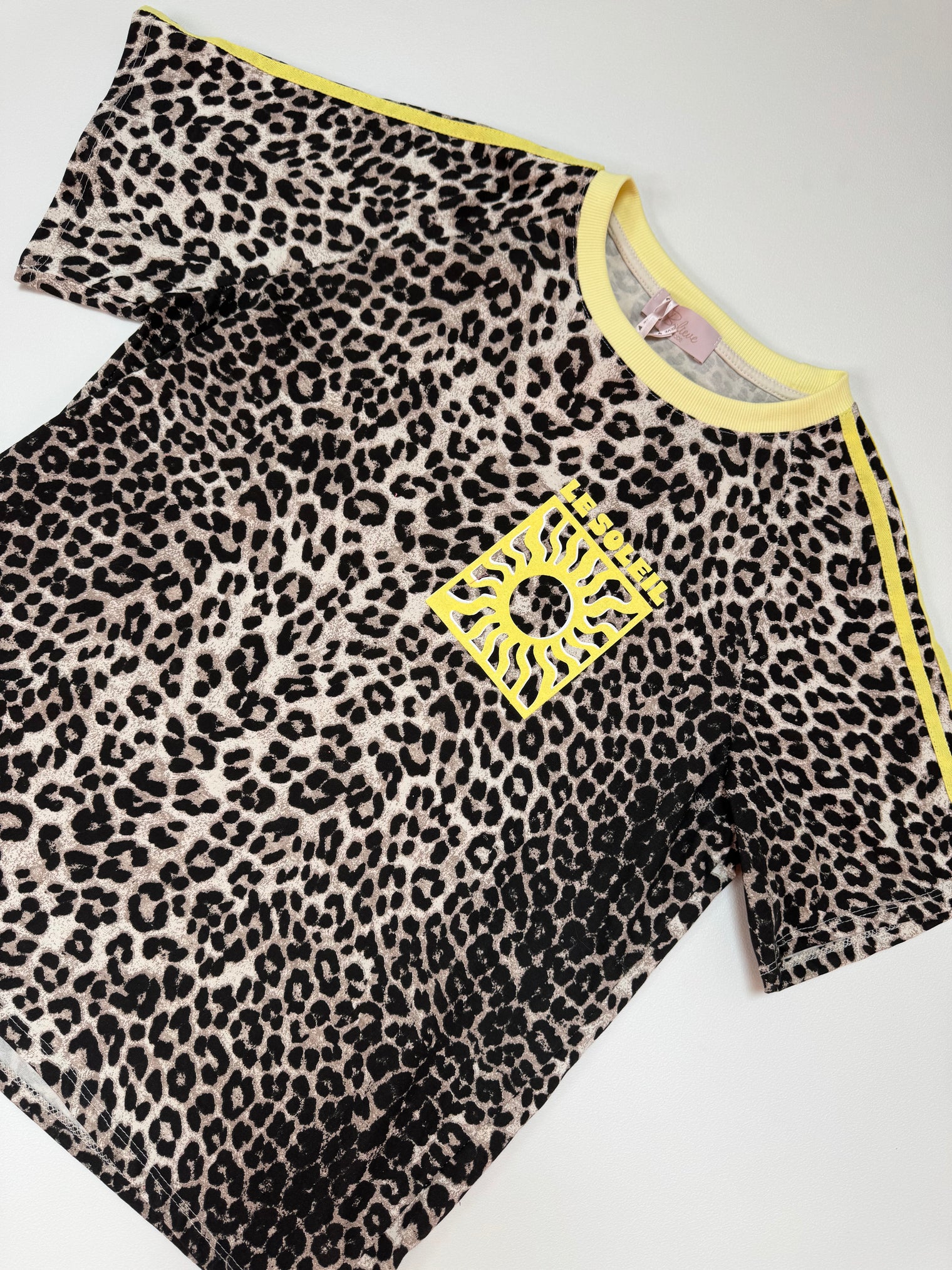 Statement Shirt leo LE SOLEIL GELB mit seitlichen Streifen