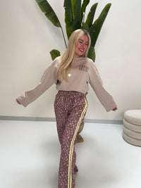 Statement Sweater hellbraun NEW YORK