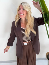 Stretch Butterstoff Blazer LOOK TO THE SKY braun