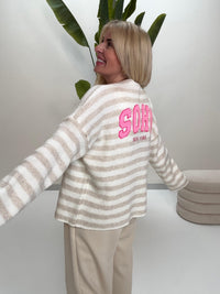 Strickjacke SOHO creme/weiß