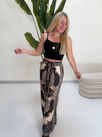 Luxury Hose mit Seide Mahony mitternachtsblau/schwarz/gold