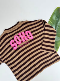 Strickjacke SOHO hellbraun/braun