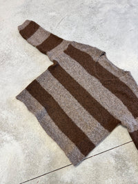 Kuschelweicher Strickpullover mit Alpakaanteil braun/beige