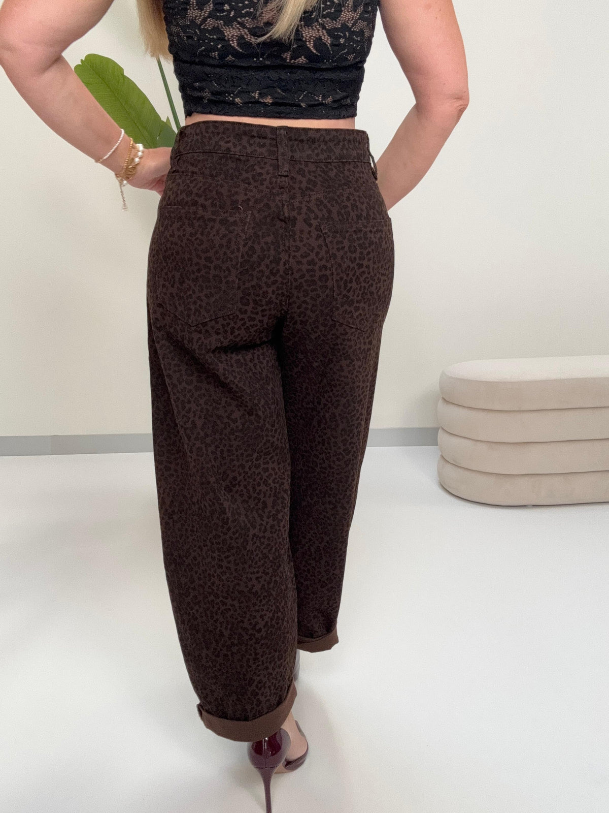 Stretch Barrel Jeans DARK CHOCOLATE LEO