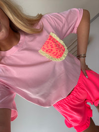 Sommer Shorts mit Volants KISS MY VOLANTS hot pink