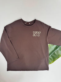 Statement Sweater braun NEW YORK