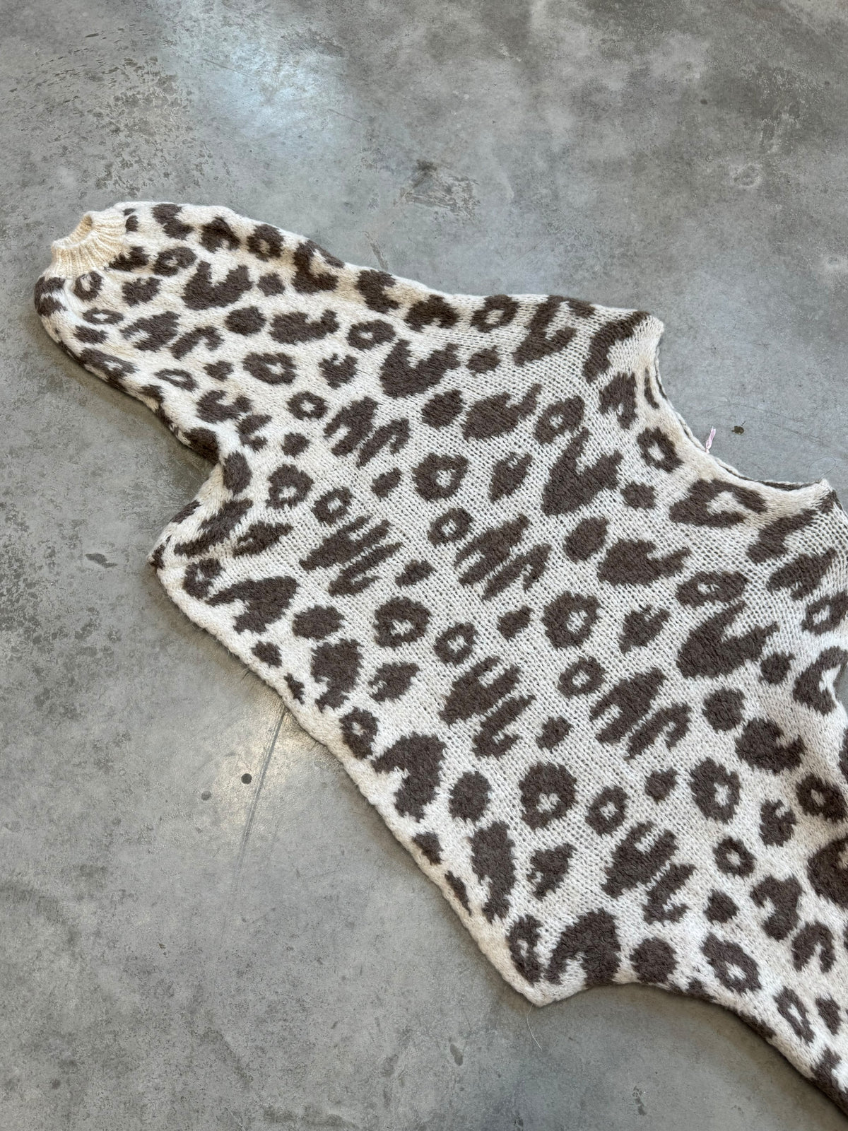 Fledermauspullover im LEO Style creme/taupe