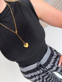 Ripp Turtle Neck Top LOVELY LIFE schwarz
